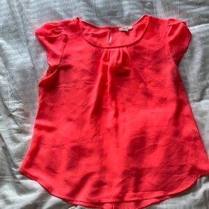 Bright Pink, sheer top, size L